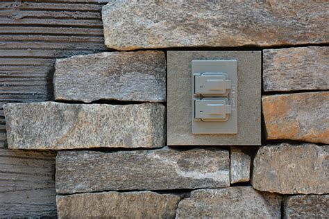 stone electrical box|stone veneer electrical box.